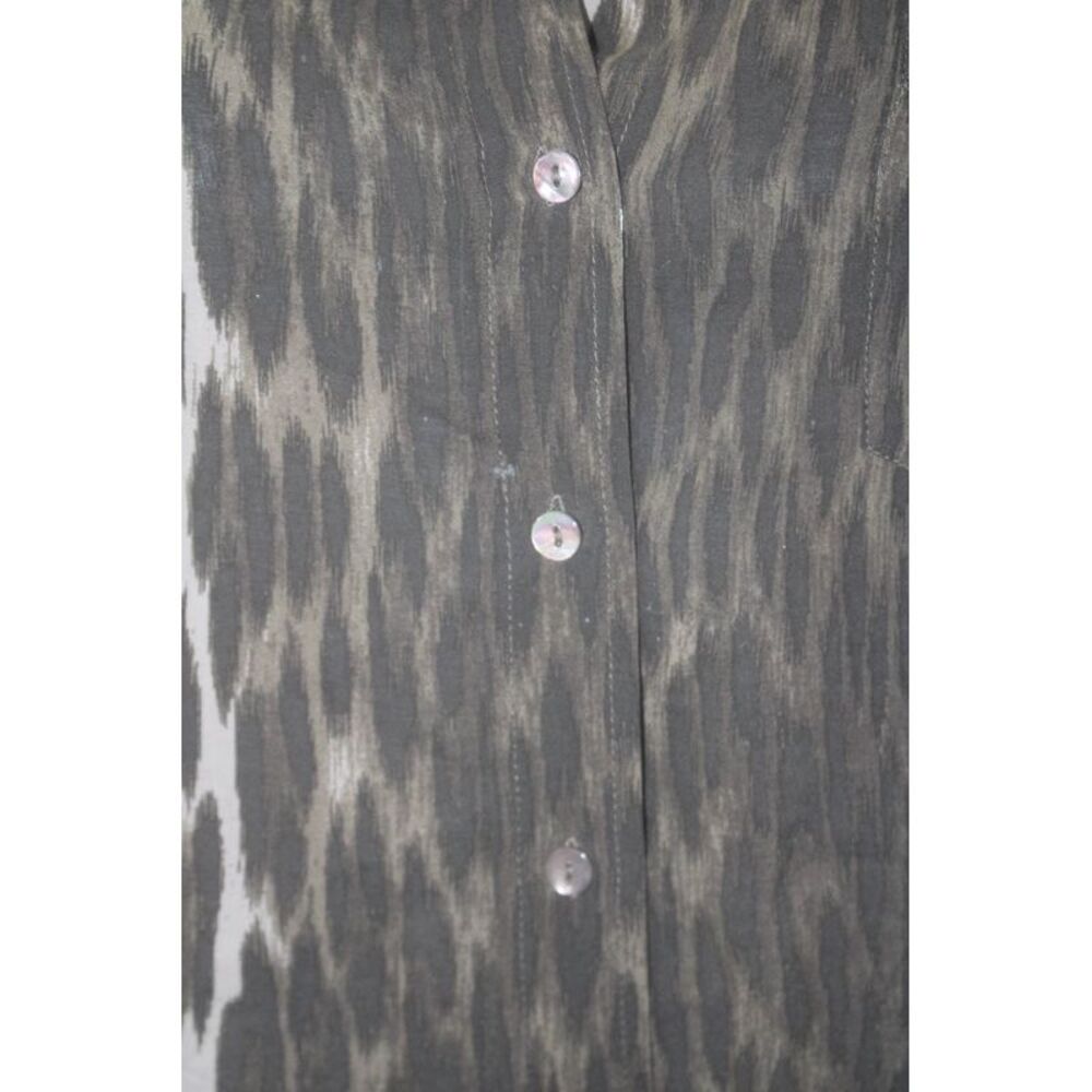 L'Agence Womens Printed Collar Long Sleeve Button Down Shirt Brown Size S - Picture 5 of 7
